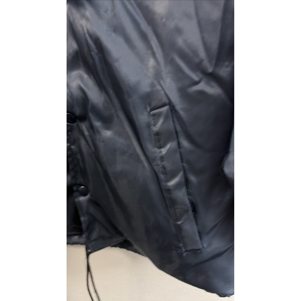 Don Jac Olin Safety Circle Men's Large Jacket Satin Blue‎ Snaps Vintage - Picture 7 of 10